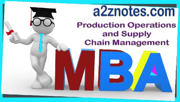 MBA Production Operations and Supply Chain Management