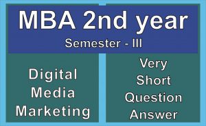 MBA 2nd Year Digital Marketing Very Short Sample Model Practice Question Answer