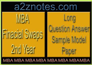 MBA Financial Swaps 2nd Year Long Sample Question Answer