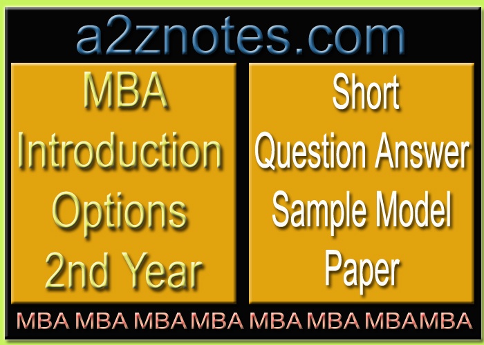 MBA Financial Swaps 2nd Year Short Sample Question Answer
